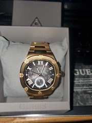 Gold-Tone and Black Multifunction Watch
