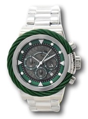 Invicta Bolt Sport Men’s Silver Green 50mm Anatomic Chronograph Watch 27797 RARE