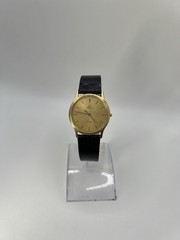 Vintage Rare Thin Omega Deville Gold Plated Guilloché Dial Men’s Watch With Box