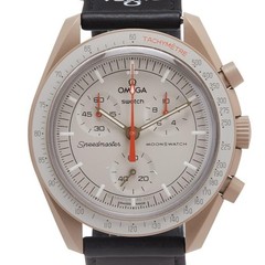 OMEGAｘSwatch “Mission to Jupiter” SO33C100 Bioceramic Quartz Round Beige M