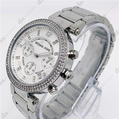 New Michael Kors MK5353 Parker Chronograph Women’s Silver Stainless Steel Watch
