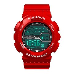 Men’s Digital Sports Watch LED Waterproof Shock Resistant Large Screen Wrist