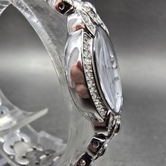 Wittnauer Watch Women 17mm MOP Dial Silver Tone Crystal Bezel Oval New Battery