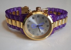 Pancreatic cancer Awareness Purple Ribbon (also symbol for Alzheimer’s) Watch