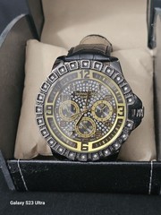 57mm Men’s LARGE Chronograph Quartz Analog Watch leatherette band