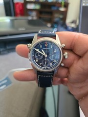 Longines Spirit Sunray Blue Men’s Watch – L3.820.4.93.0 42mm, Leather Strap.