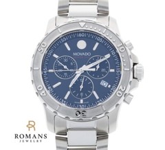 Movado series 800 Mens Watch Steel Chrono Box One Year Warranty 14.1.14.1195