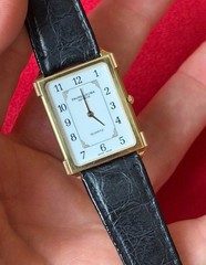 Rare Favre-Leuba Geneve Tank 0856-51 Swiss quartz gold plated 10mic 30x22mm