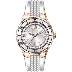 Invicta Women’s Watch Angle Quartz Silver Dial White Silicone Rubber Strap 40311
