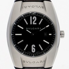 BVLGARI EG30S Elgon WATCH black SS/leather QZ