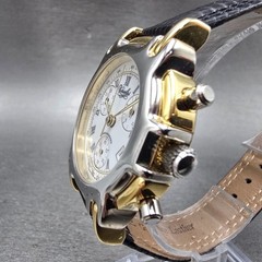Versailles Chronograph Watch Men 39mm White Dial Two Tone Date New Battery