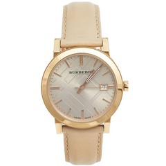 BURBERRY BU9014 CLASSIC 38 MM ROSE‑TONE SWISS WOMAN’S WATCH