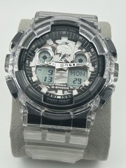 Clear CASIO G SHOCK Watch GA 100 Camo Face and Custom Translucent Band