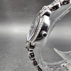 Wittnauer Watch Women 17mm MOP Dial Silver Tone Crystal Bezel Oval New Battery