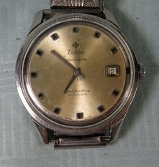 Vtg Zodiac Goldenline Automatic Men’s Watch Running