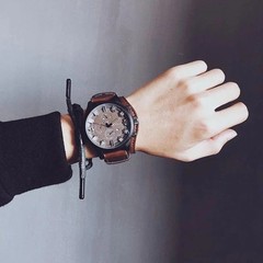 Men’s Watch Nylon/Leather Strap Waterproof Date Quartz Watch Casual Wristwatch