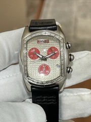 JoJo Rodeo Chronograph Diamond Platinum Quartz JL-05322 Women Watch Japan Movt