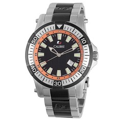 Hawk Date Black orange-Silver | Black Dial Wristwatch SC-5H1-04-007.079