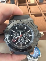 Stuhrling Original Men’s Apocalypse Quartz Multifunction Watch MINT, New Battery