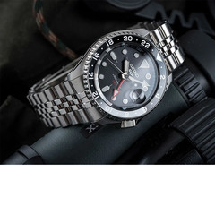 Seiko 5 Sports SSK001K1 SKX Sports Style GMT Black Grape Automatic Black Dial