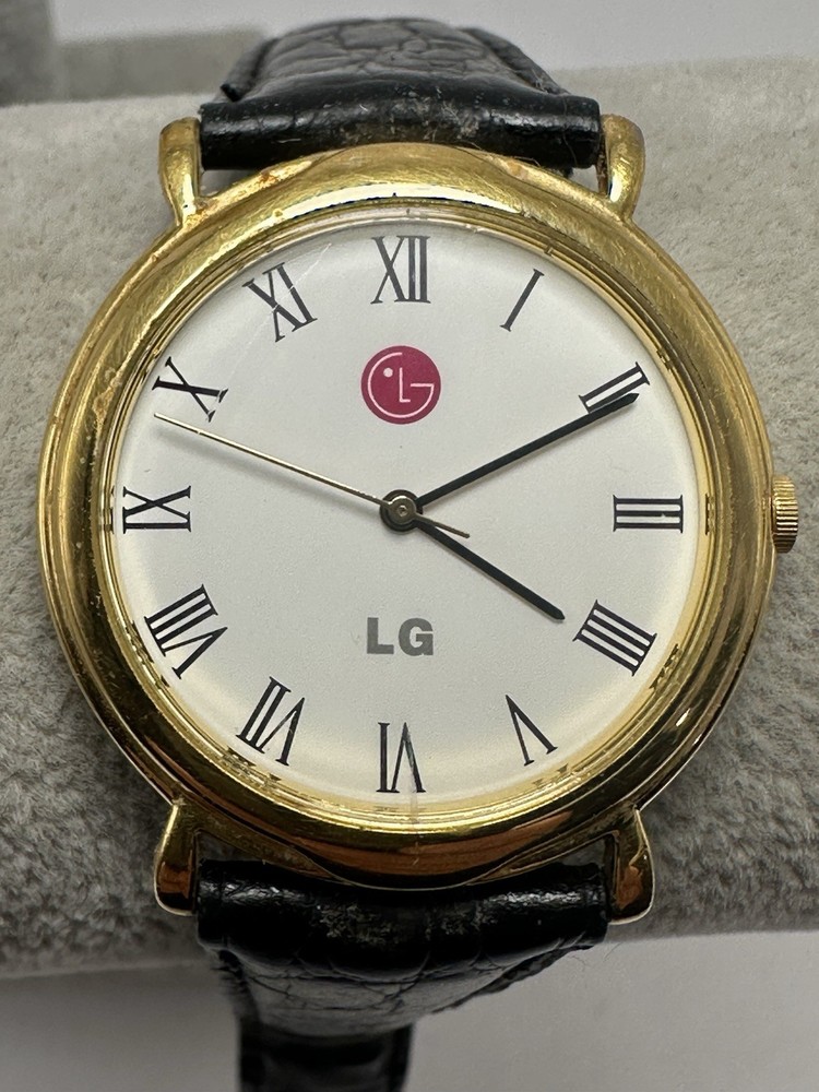 LG New Battery Analog Watch 33MM 7.25″ Leather Band 1995 Vintage Rare M35