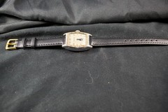 Rare Two Tone Vintage Bulova Art Deco 1930s 1940s Tank Watch Engraved Mech Runs