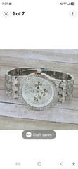 NY LONDON Men Hip-Hop Silver Rapper’s Fully ICE Bling Luxury Watch