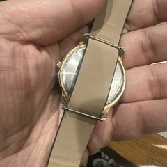 Works EMBASSY Ladies Watch Gold Crystal Tone New Battery Floral Strap 36mm Fit 7