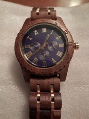 luxury walnut wood Mens Watch Dial Alloy multi-functional Gift ultra-light