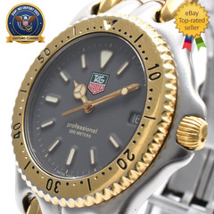 [Exc+4] TAG Heuer Sel SEL 200m S95.206 E Gray Dial 38mm Men Quartz Vintage Watch