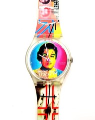 NEW Swatch Watch BISEX GK407 with Case and Papers 1997 Gents NEW BATTERY Vintage