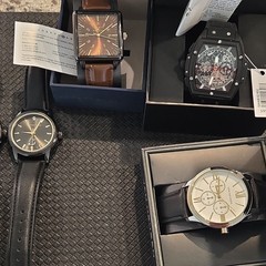 3 Watches In Box & Manual 5 New No Box Tom Hardy Van Heusen