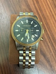 Michael Kors Men’s Chronograph Watch Hutton Stainless Steel Two-Tone MK8954