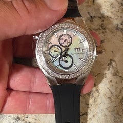 .5 Carat Diamond TechnoMarine Cruise Quartz 40.57mm MOP Dial Diamond Set Bezel
