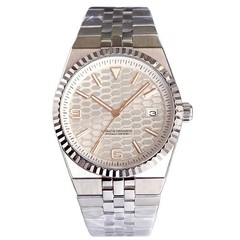 Tandorio 41mm Luxury Blue Silver 200M Waterproof NH35 Movt Men Watch Sport