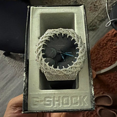G-SHOCK GA-2100 Analog Quartz 200m Octagon Custom Silver Case Black Resin w/Box