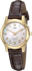 Timex Women’s TW2R63600 Essex Avenue Brown Croco Pattern Leather Strap Watch
