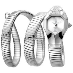 Just Cavalli Women’s JC1L022M0055 Signature Snake Stainless Steel Silver Watch