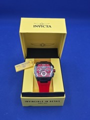 NEW Invicta Men’s 43mm Invicta Racing Quartz Chronograph Red/Black Dial Watch