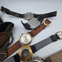 Men’s Watch Lot Parts Repair Untested Digital Quartz Vintage Mixed Brands 1.14 l