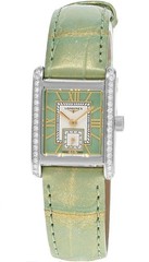 Longines Mini DolceVita Quartz 21.5mm Green Leather Womens Watch L5.200.0.05.2
