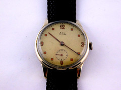 VINTAGE BWC-BRITISH WATCH CO- MILITARY STAINLESS MENS WRISTWATCH SERVICED 1940s