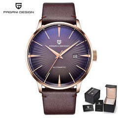 PAGANI DESIGN Men’s Automatic Mechanical Watch Leather Strap 3ATM Waterproof