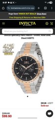 Invicta Men’s Special Quartz Multifunction Black Dial Two-tone Watch 45977