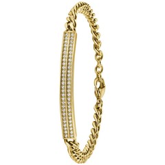 Caravelle by Bulova Womens Crystal Accent Gold Tone Stainless 44X101