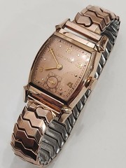 Rare Vintage 1947 Bulova “Convoy” Men’s Rose GF Watch 10BC 17J Bracelet