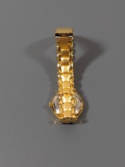 Rumours Golden Round Dial Bracelet Band Watch 6.75 in