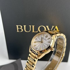 New Bulova Sutton 97P150 White Diamond Dial Stainless Steel Women’s Quartz Watch