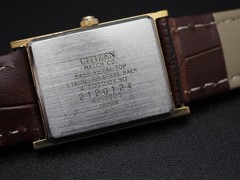 Sitizen 4-1012012 Ref.49-2205 Gold Tank Qz 20mm Unisex Watch From JAPAN