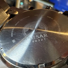 Pulsar Chronograph Solar Men’s Quartz Tachymeter Black Dial 43mm 100m SS